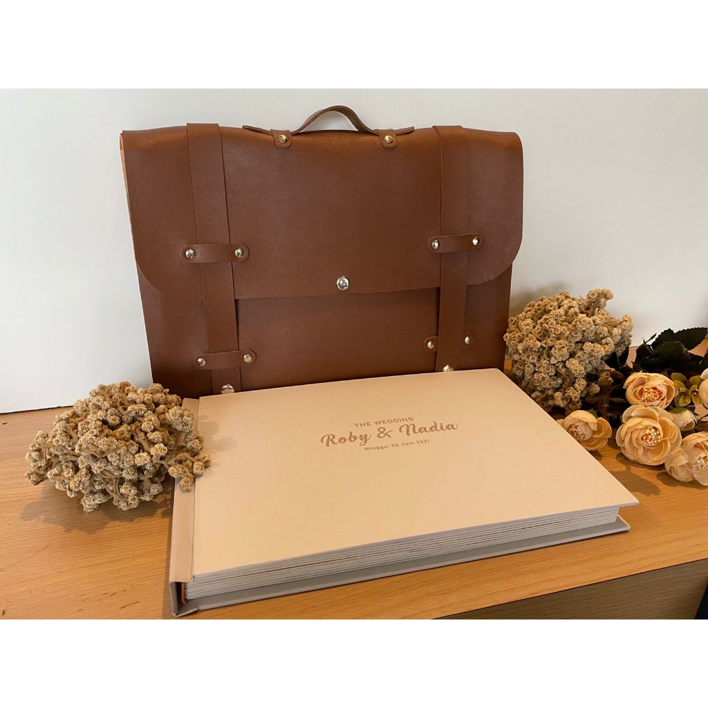 ALBUM KOLASE KOPER KULIT / 20X30 / CETAK ALBUM KOLASE