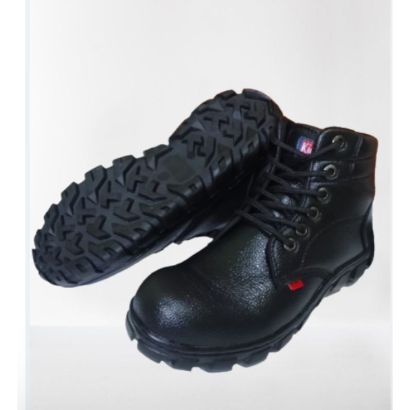 sepatu sefety pria boot ujung besi sepatu kerja lapangan kerja pabrik PLN bangunan