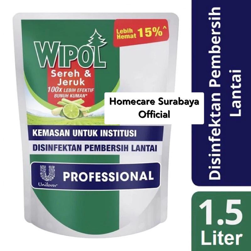 WIPOL 1,5L PEOFESSIONAL / WIPOL SEREH JERUK 1,5L / WIPOL 1,5L SEREH JERUK