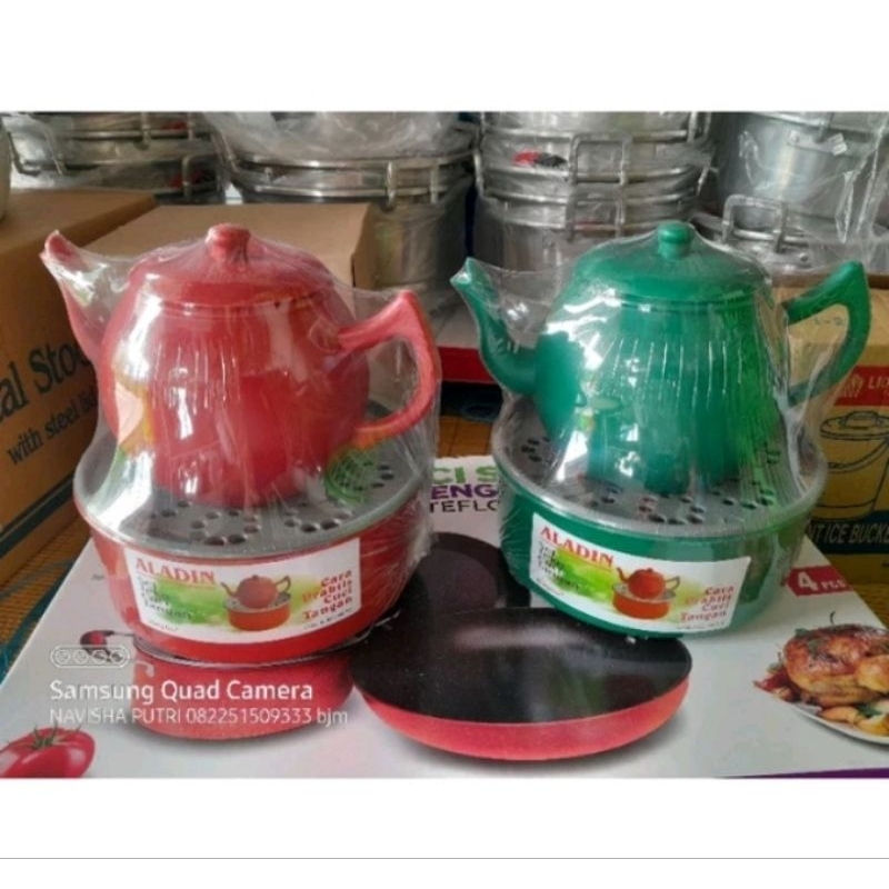 Satu Set Teko Cuci Tangan / Kobokan Makan Teko Aladin / Ceret Cuci Tangan
