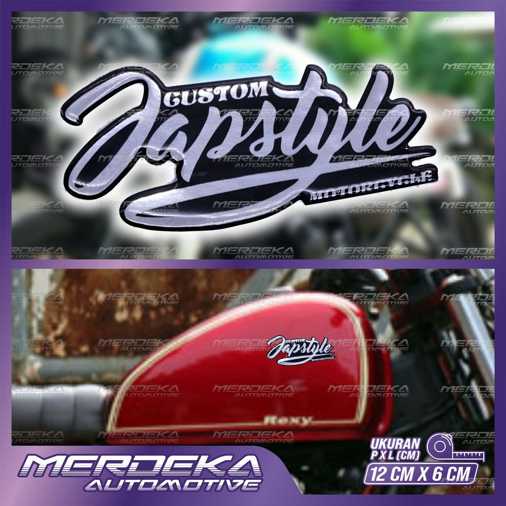 emblem motor custom japstyle / emblem tangki motor japstyle