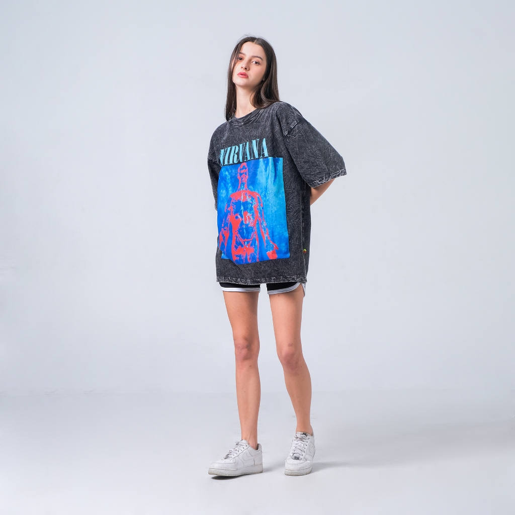 MFS T-SHIRT / NIRVANA / SLIVER / OVERSIZE / ACID WASH