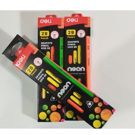 

PENSIL 2B DELI EU51800 NEON 1 BOX ISI 12 PCS