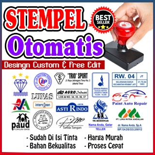 

Stempel Warna Otomatis Design Custom /Sedia Ukuran kecil,Standar,Besar