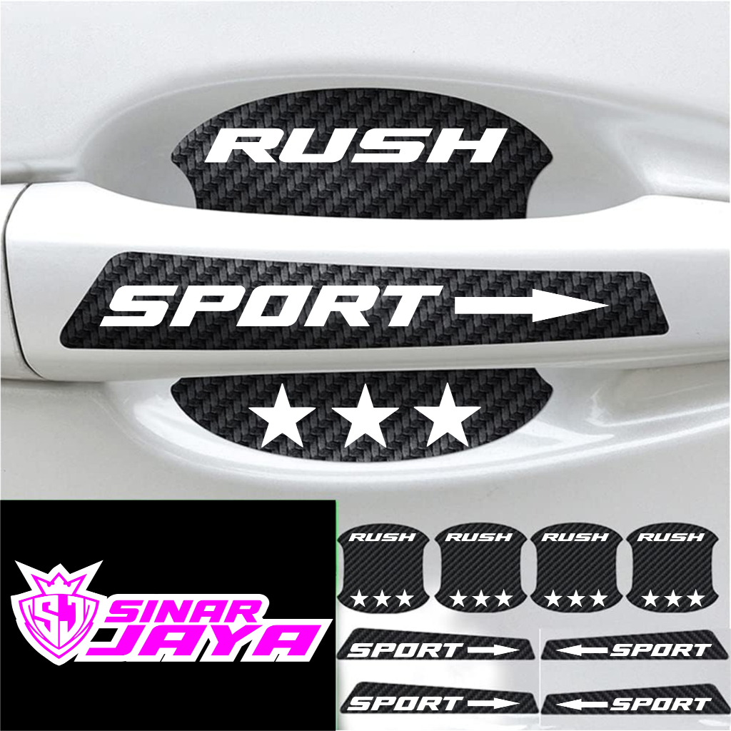 termurah 8pcs stiker karbon mobil toyota rush stiker cuting pelindung hendel pintu dari goresan