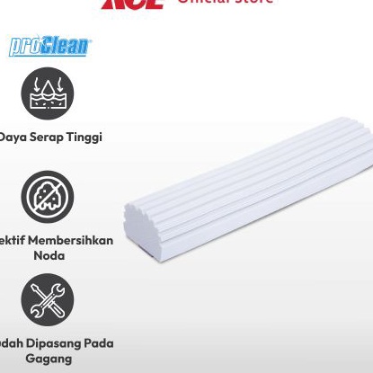 KP8 Ace Proclean Kain Pel Pengganti Pva  Krem Refil Mop Isi Ulang Kain Pel Aksesoris Alat Pel Pelan 