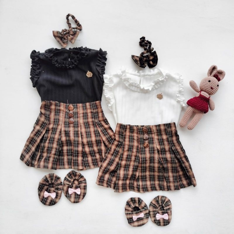 Baju anak bayi perempuan/baju bayi Newborn Gempita Bloomer set/Set baju bayi/Baju bayi dress set/Set