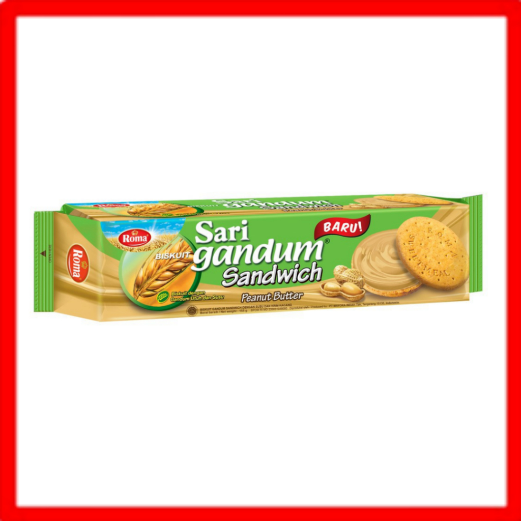 

ROMA SARI GANDUM SANDWICH PEANUT @ 108 GRAM