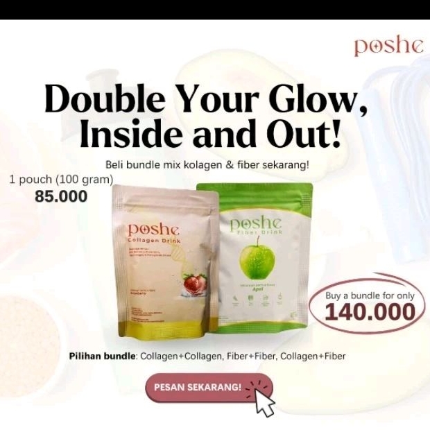 

Bundling minuman fiber & kolagen POSHE