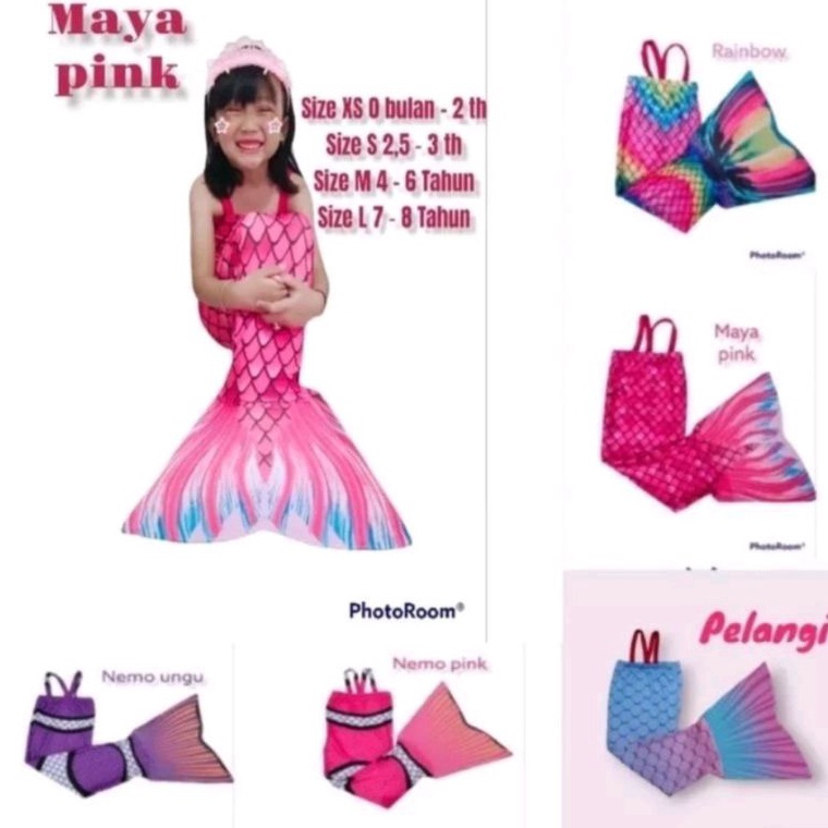 KODE S5K9 Dnshwshop Baju Renang Mermaid Putri Duyung Kostum Anak Mermaid Ready Pengiriman Instan Sur