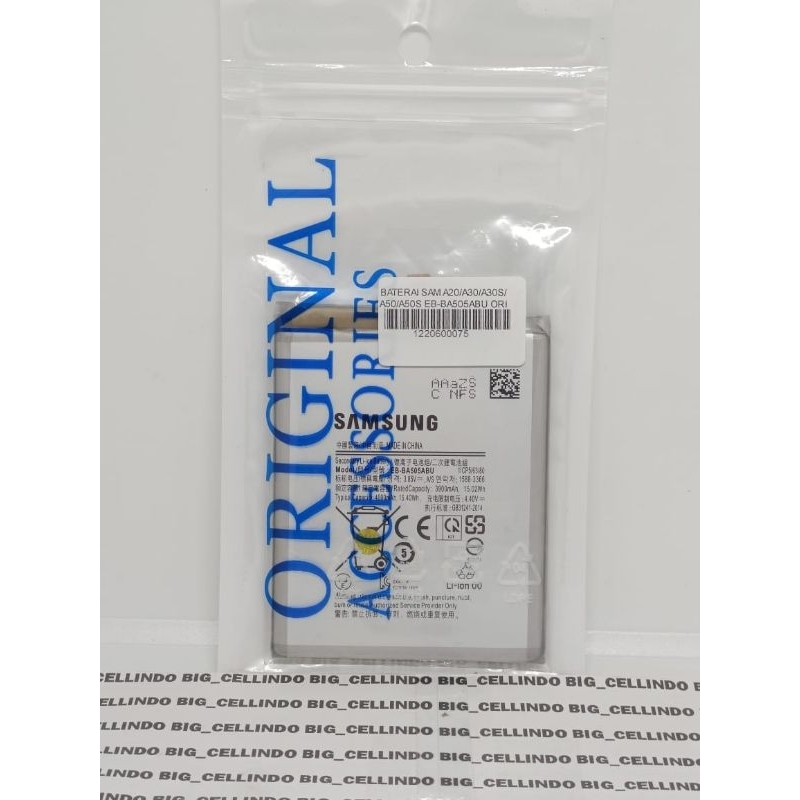 BATRE BATERAI SAMSUNG A50 A505F SM-A505F EB-BA505ABU ORIGINAL