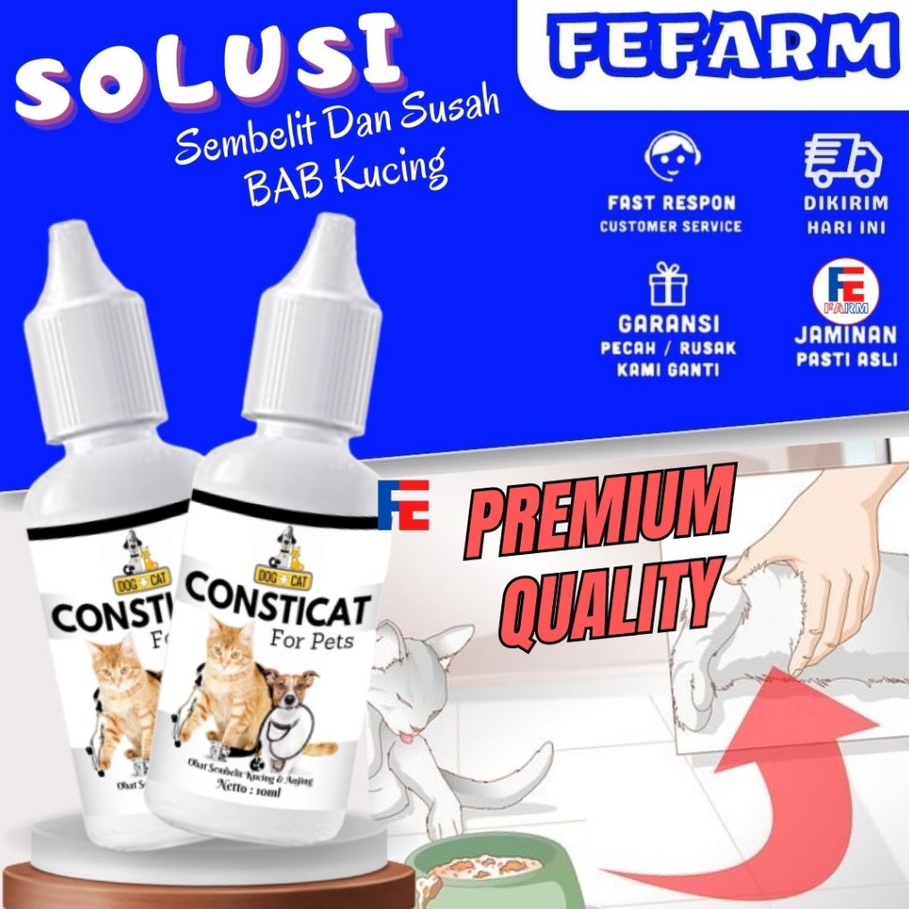 MURAH MERIAH Consticat Obat Ambeien Sembelit Kucing Anjing FEFARM