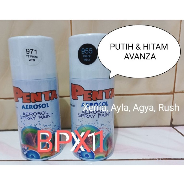 

KODE B42Y Cat Semprot Putih W9 Black Mica 955 Avansa Rush Xenia Cayla Sigra Agia Ayla 3 ml