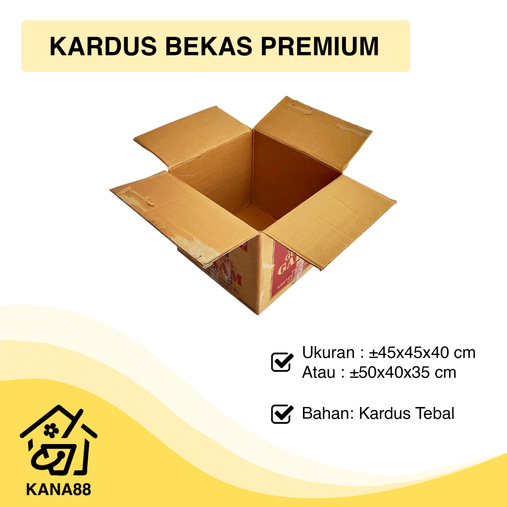 

Kardus Bekas Jumbo Tebal Premium Kardus Rokok Makanan Double Face 2 Lapis