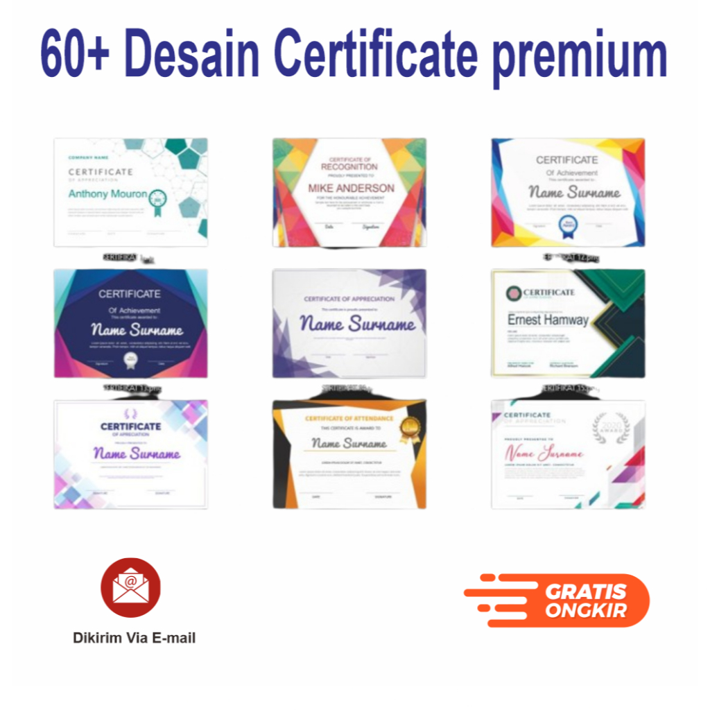 

(IDtd32) 60+ File Template sertifikat premium format cdr,png