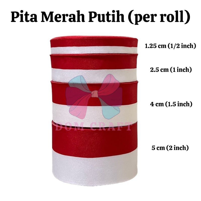 

PITA MERAH PUTIH PER ROLL / PITA BENDERA MERAH PUTIH