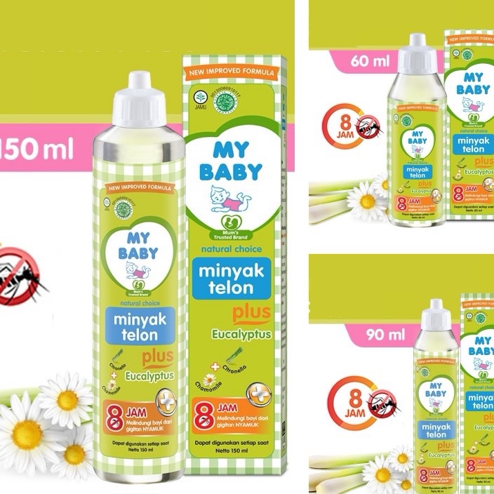 

Langka Paket 2 pcs My Baby Minyak Telon Plus 15 ml Minyak Anti Nyamuk 8 Jam