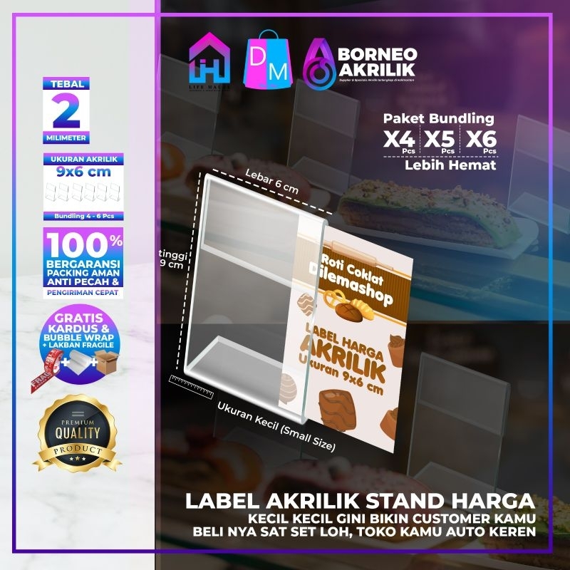 

Akrilik Label Harga Display 9x6cm Standing Akrilik Tag Price Wadah brosur Label Harga Perlengkapan Usaha Perlengkapan Kantor Akrilik Lembaran Borneo Akrilik Dilemashop Indonesia Lifehause Plakat Akrilik Perlengkapan Restoran F&B Tenant