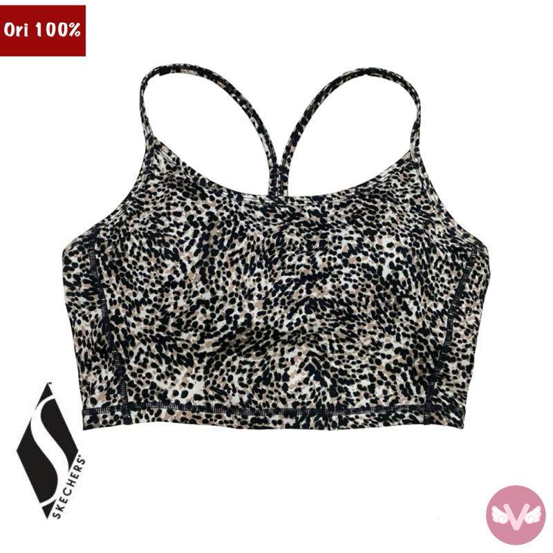 Skechers Sports Bra Wanita Cheetah Bra Olahraga Skechers Bra Cheetah Sport Bra Skechers Original 100