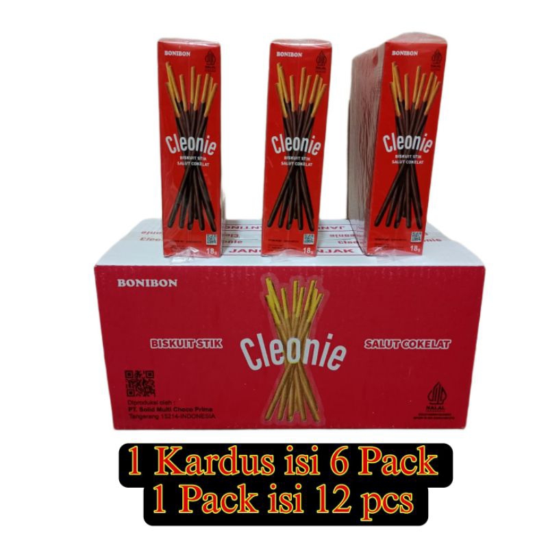 

BISKUIT STIK SALUT COKELAT 1 DUS ISI 6 pack Coklat Cleonie