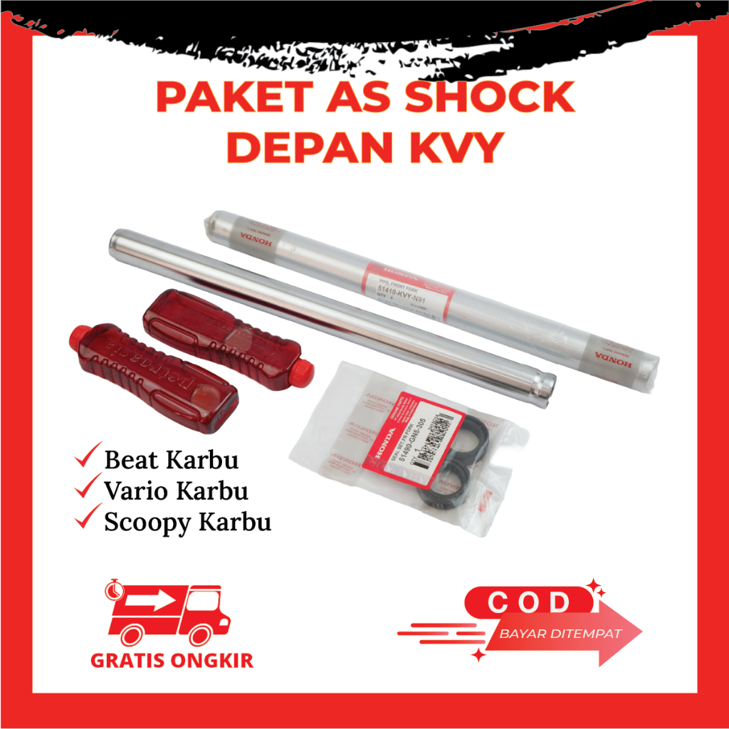 Shock Depan Beat Karbu Vario 110 Karbu Scoopy Karbu Original - Paket AS Shock Depan Beat Vario KVY