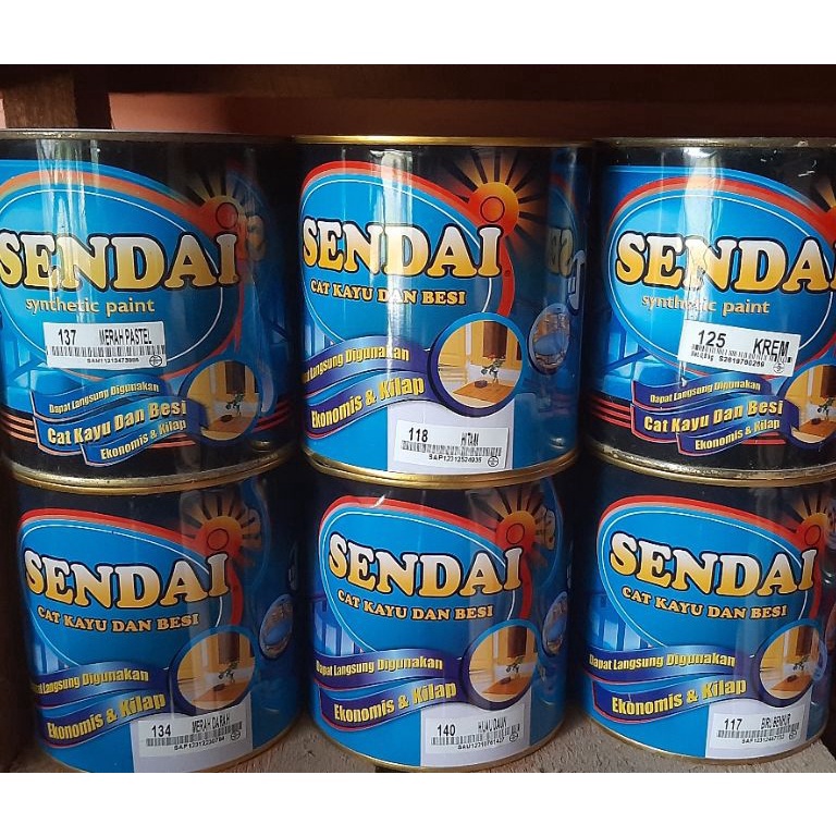 

KODE P27N Cat minyak SENDAI cat kayu dan besi dapat langsung digunakan 1kg