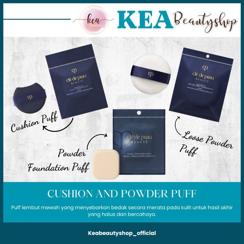 NEW CLE DE PEAU [CDP] LOOSE POWDER RADIANT POWDER CUSHION FOUNDATION PUFF SPONGE