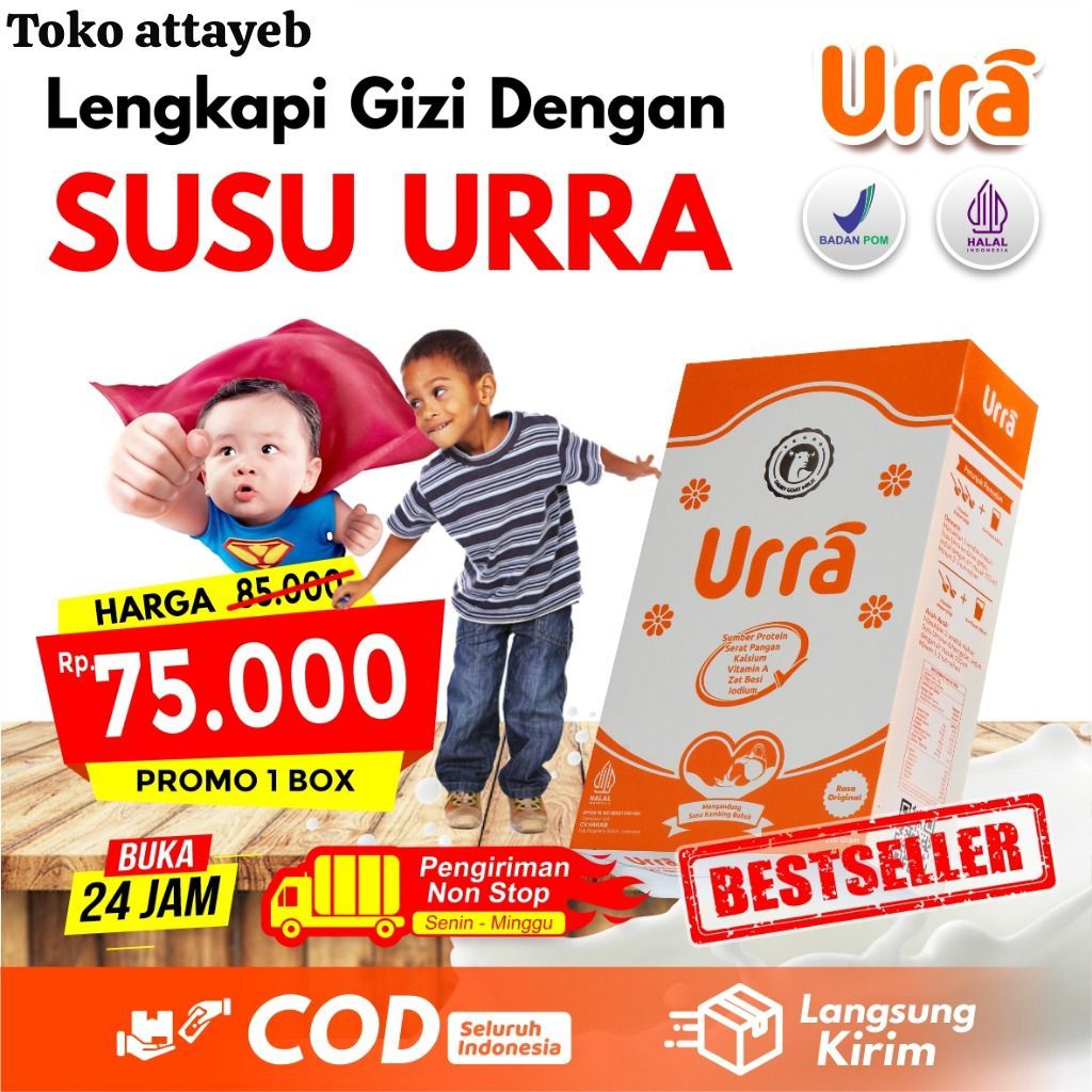 

SUSU URRA Original Susu Penambah Berat Badan Anak | Susu Kambing Saneen Halal BPOM Original