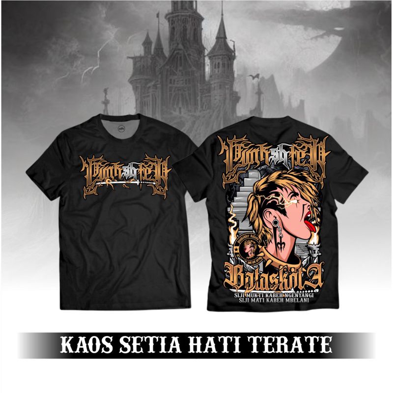 Kaos PSHT Punkshter Batas Kota Desain Terbaru Sablon Premium Tidak Mudah Luntur