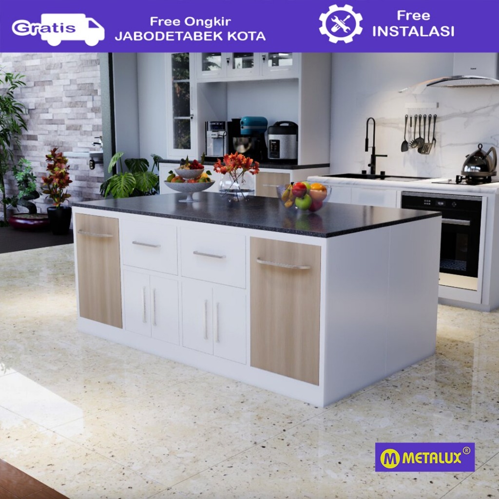 METALUX KANOYA - Kitchen Island | Meja Dapur Multifungsi | Kitchen set