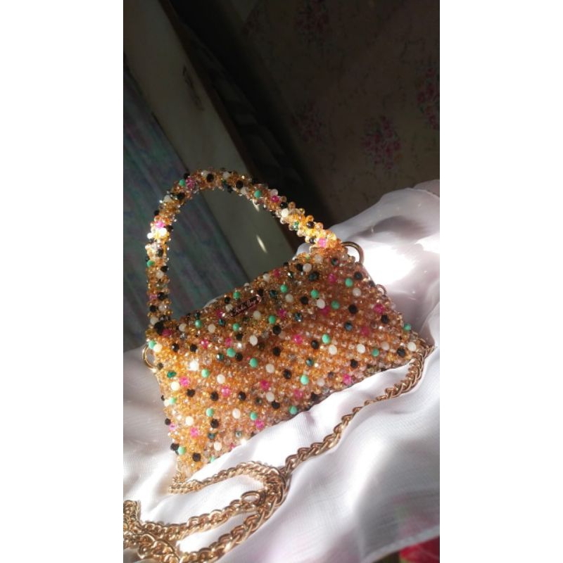 Tas Manik-manik Kristal Berkilau (Handmade)