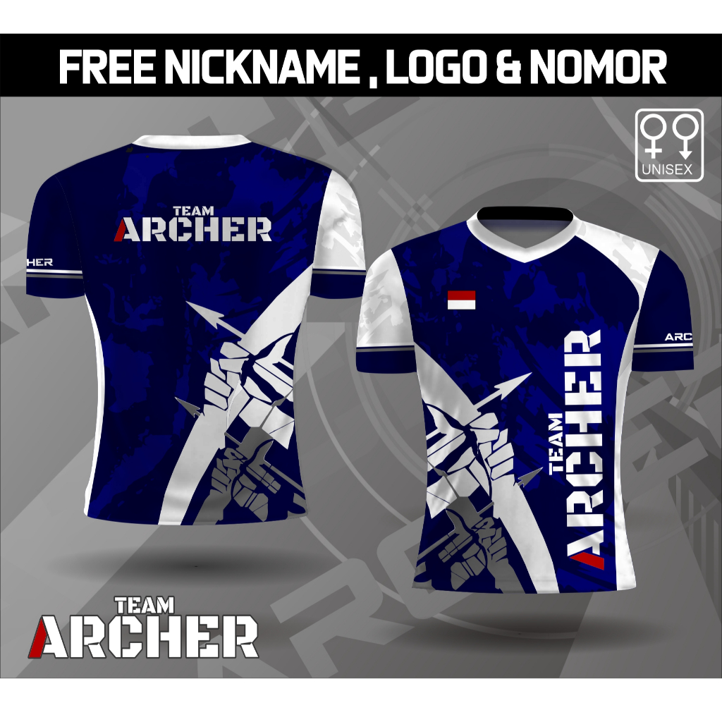 Kaos jersey panahan baju olahraga panahan archer
