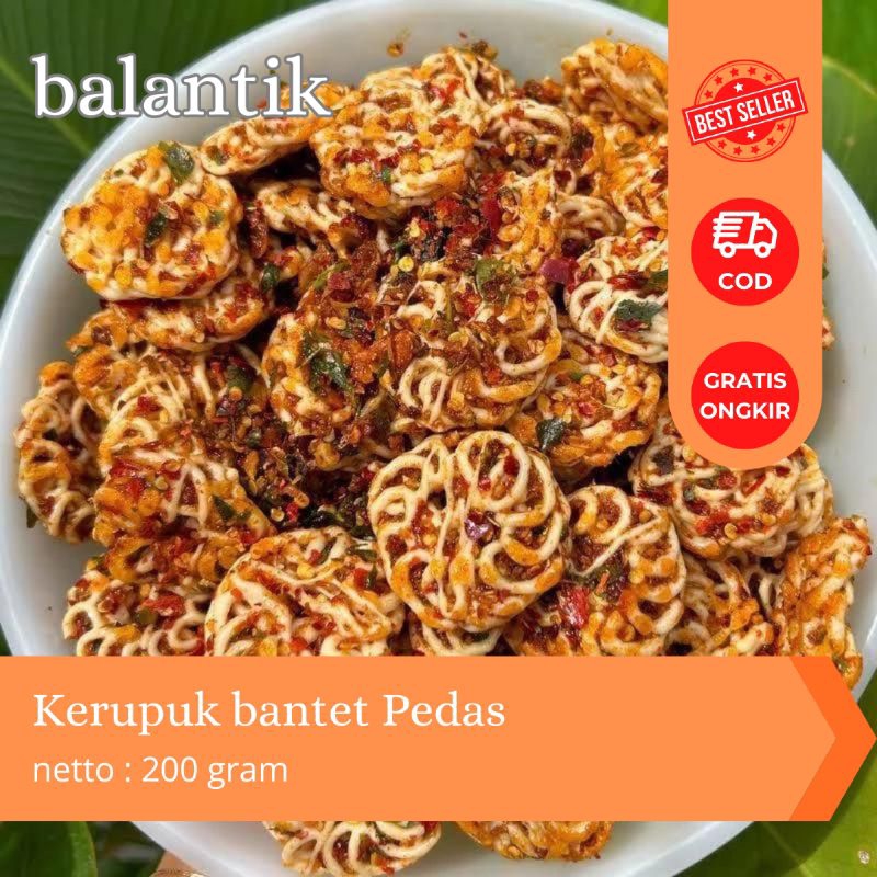 

Kerupuk Bantet Pedas / Kerupuk Seblak Bantet 200 gram