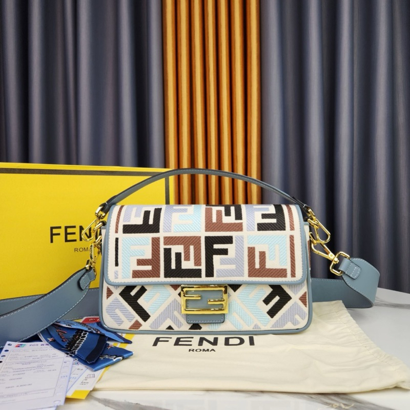 Fendi baguette FF multicolor embroidery