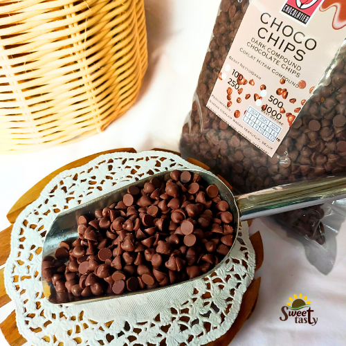 

Tulip Compound Chocolate Choco Chips/Cokelat Chocochips/ Chocolate Chips 1000 gram/ 1 Kg