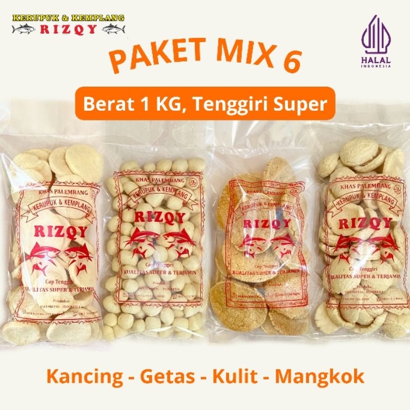 

PAKET KEMPLANG MIX 6 KANCING GETAS KULIT MANGKOK SUPER IKAN TENGGIRI ASLI PALEMBANG