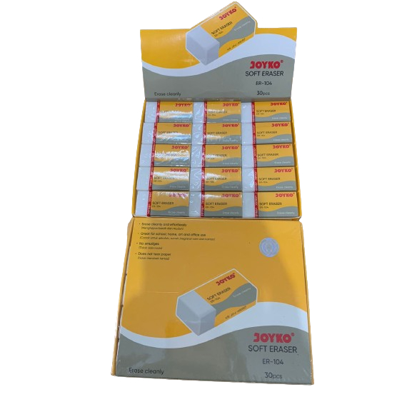 

Penghapus Pensil / Eraser / Penghapus ER-104 / ER104 Putih Joyko (PCS)