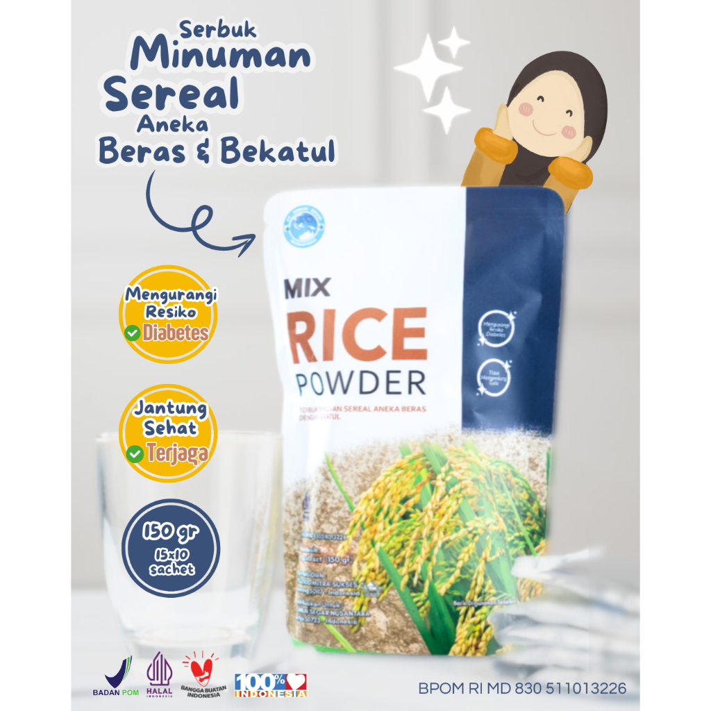 

Multigrain Mix Rice Powder RO | Minuman sereal untuk kesehatan kaya nutrisi | Setara Hotto dengan harga lebih terjangkau | Minuman Viral Recommended