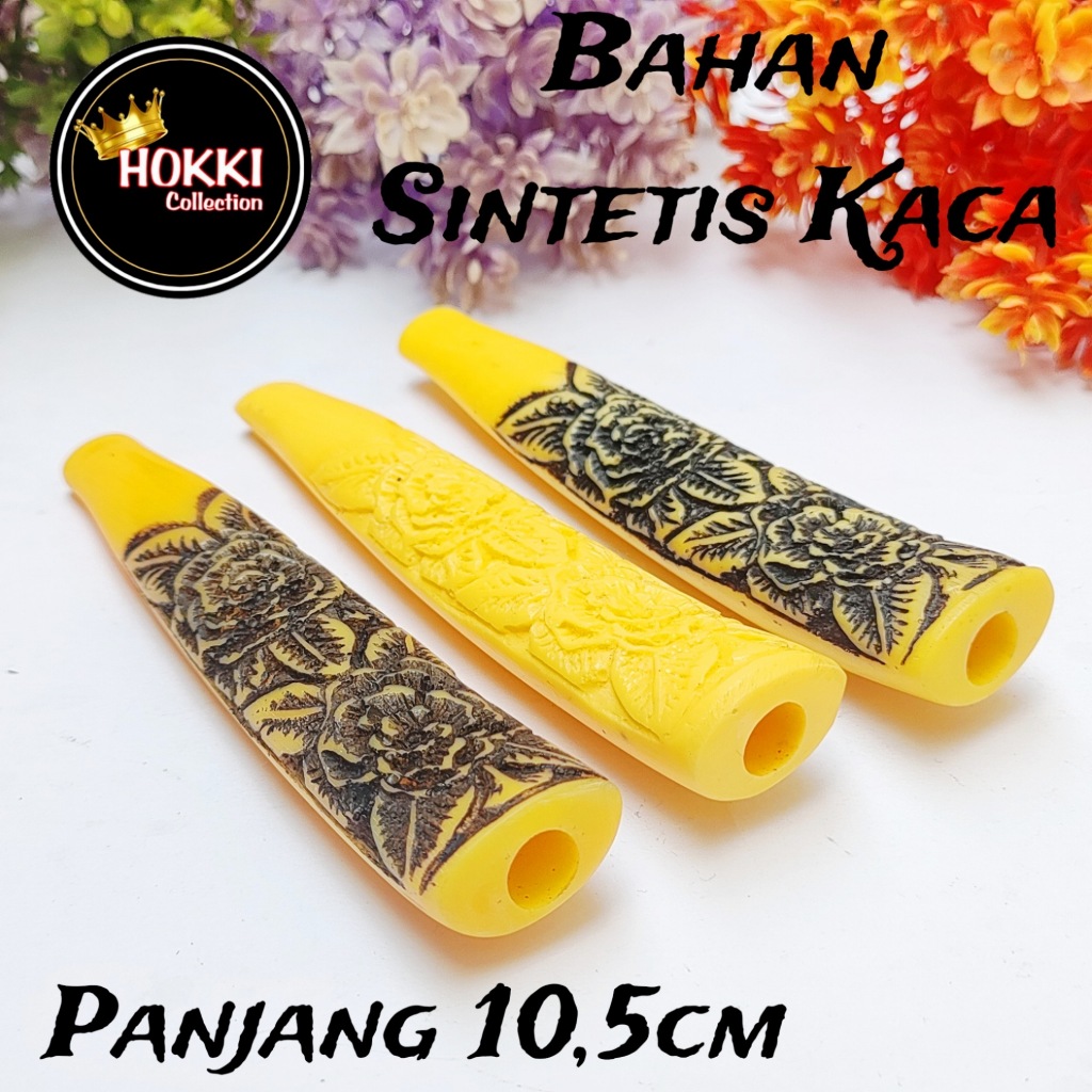 once pipa padud cangklong ukir bunga timbul Kombinasi Gading Hitam