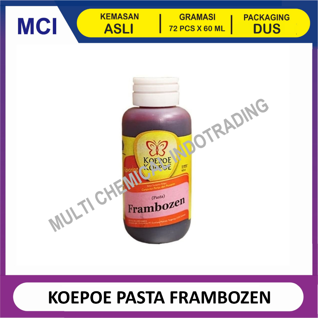 

KOEPOE KUPU PASTA FRAMBOZEN 60 ML - 1 DUS 72 PCS / PASTA PERISA