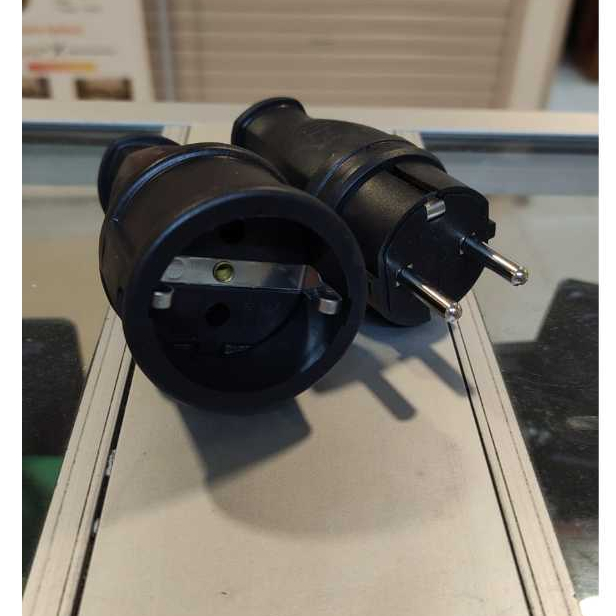 STEKER KARET LISTRIK / STEKER KONTRA KARET / COLOKAN MALE FEMALE KARET 2 PIN