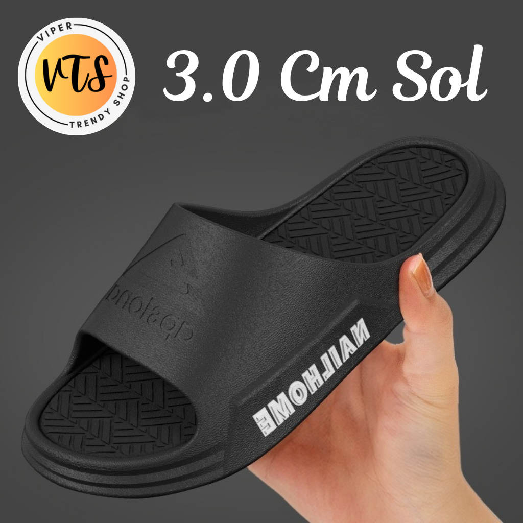 Sandal Slip On Pria Polos Sandal Slop Cowok Karet Empuk Anti Slip JH-3166