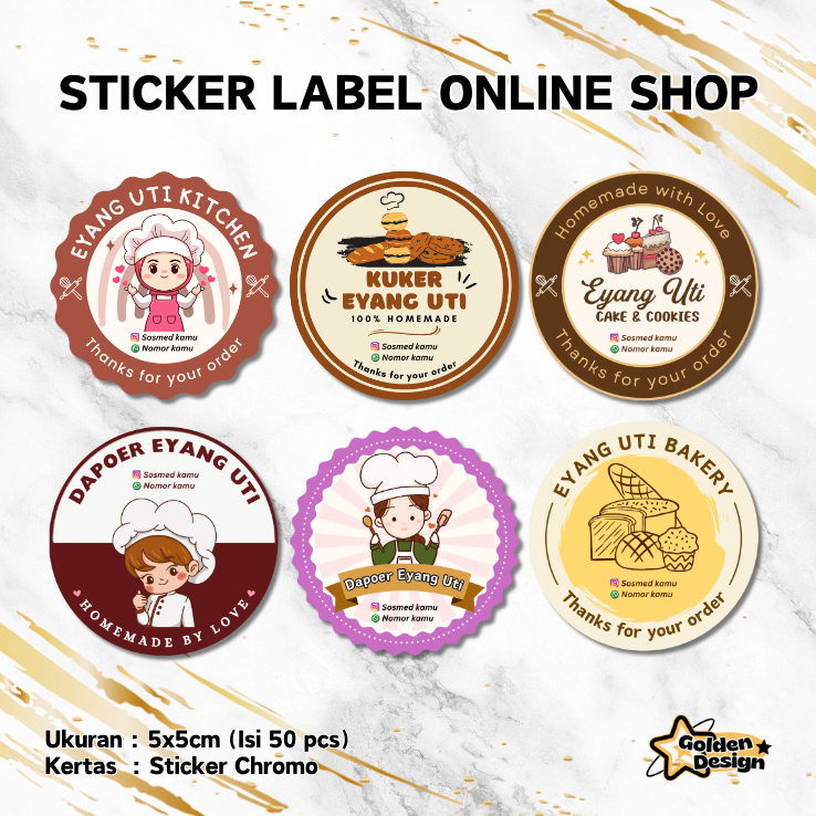 

[COD] Isi 50pcs STICKER KEMASAN MAKANAN - STICKER ONLINE SHOPE BENTUK BULAT - STICKER LABEL - STICKER KEMASAN PRODUK - STICKER OLSHOP MURAH - STICKER THANK YOU - ISI 50 PCS + BONUS