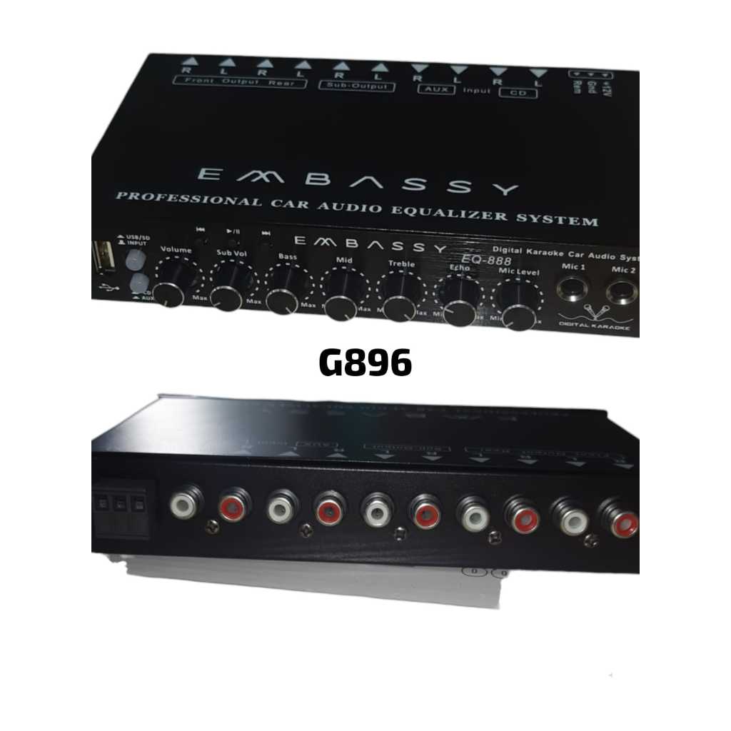 G896 AMPLIFER MINI MENAMBAH ALAT KARAOKE CAR AUDIO PARAMETRIK  BLUETOOTH EMBASSY GRAFHIC PROFESIO