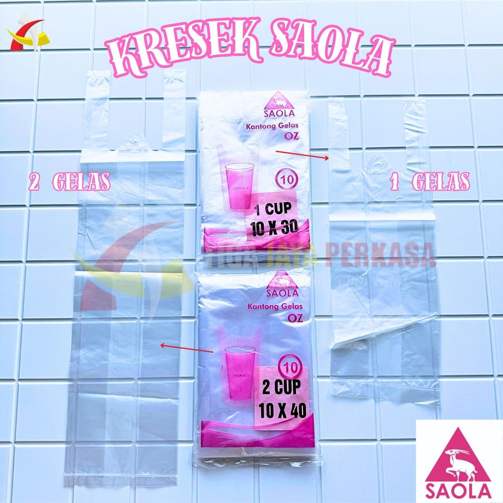 Kantong Plastik Kresek HD 1 Gelas 2 Gelas SAOLA / HD Kantong 1 Cup & 2 Cup / Kantong Plastik Juice G