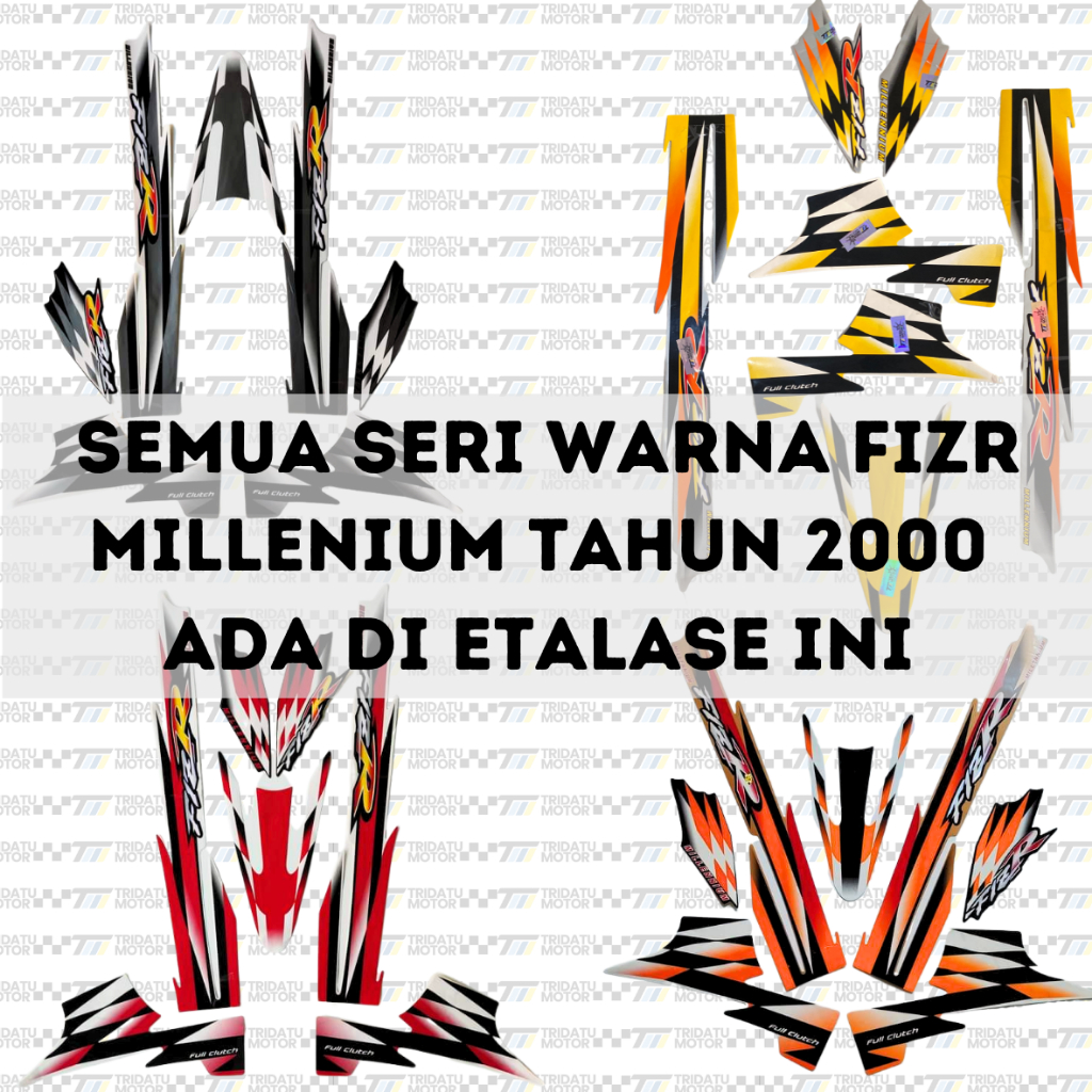 STRIPING F1ZR TAHUN 2000 MILLENIUM REFLEKTIF STICKER YAMAHA FIZR 2000 MILLENIUM KUALITAS ORIGINAL LA