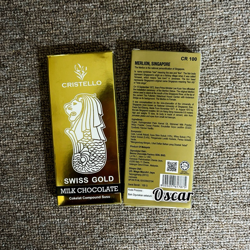 

Cristello Swiss Gold Chocolate 100g