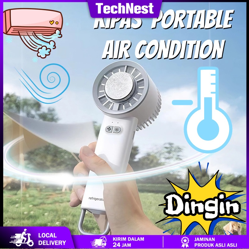 Jisulife Kipas Angin Mini Portable/Semiconductor Cooling Tech/ Type C Kipas angin portable