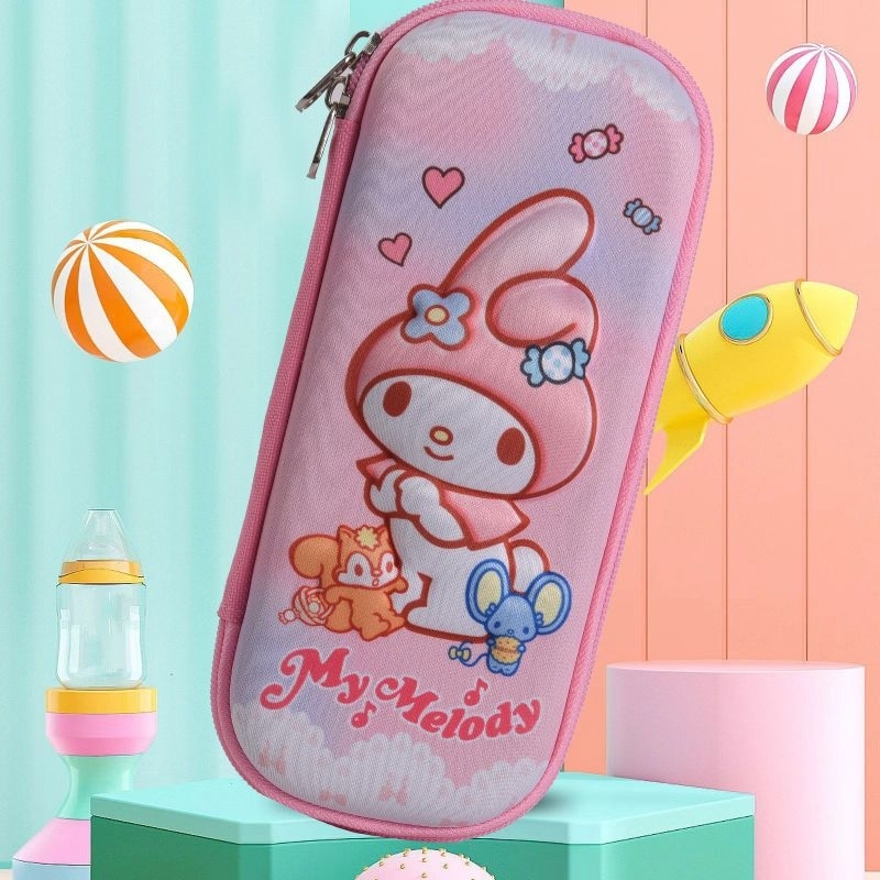 

Tempat Pensil Kotak Pensil Anak 3D Karakter Kuromi Cinamoroll Melody/ Pensil case Motif Sanrio