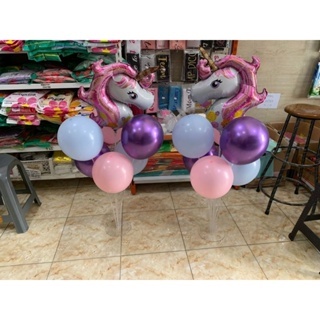 [2 pcs ] paket standing meja unicorn dekorasi ultah anak tema kuda pony unicorn